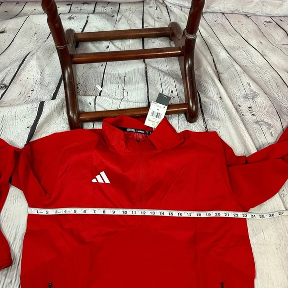 NWT Adidas SDL WV 1/4 zip red windbreaker pullover jacket sportswear activewear - Picture 7 of 12